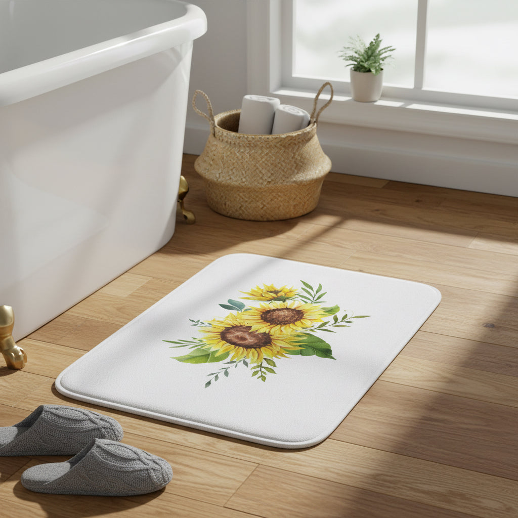 Sunflower Bouquet Bath Mat