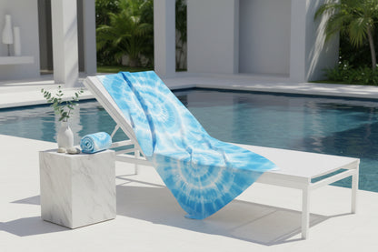 Blue Tie-Dye Towel