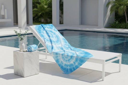 Blue Tie-Dye Towel