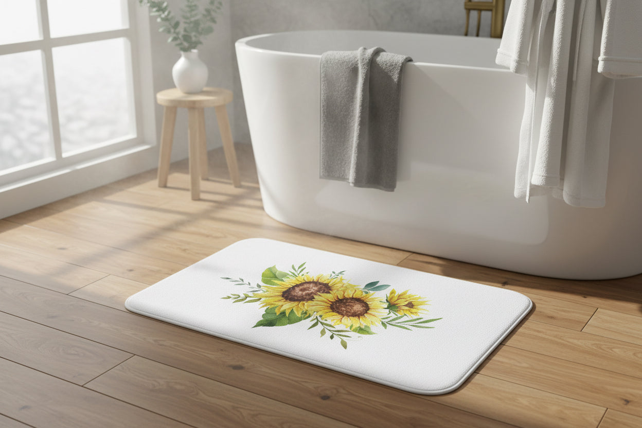 Sunflower Bouquet Bath Mat