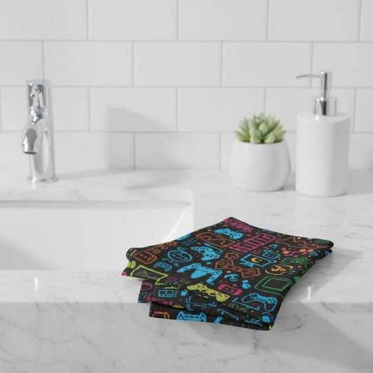 Gamer Icons Face Towel