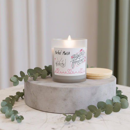 "Together Forever" Frosted Glass Scented Candle