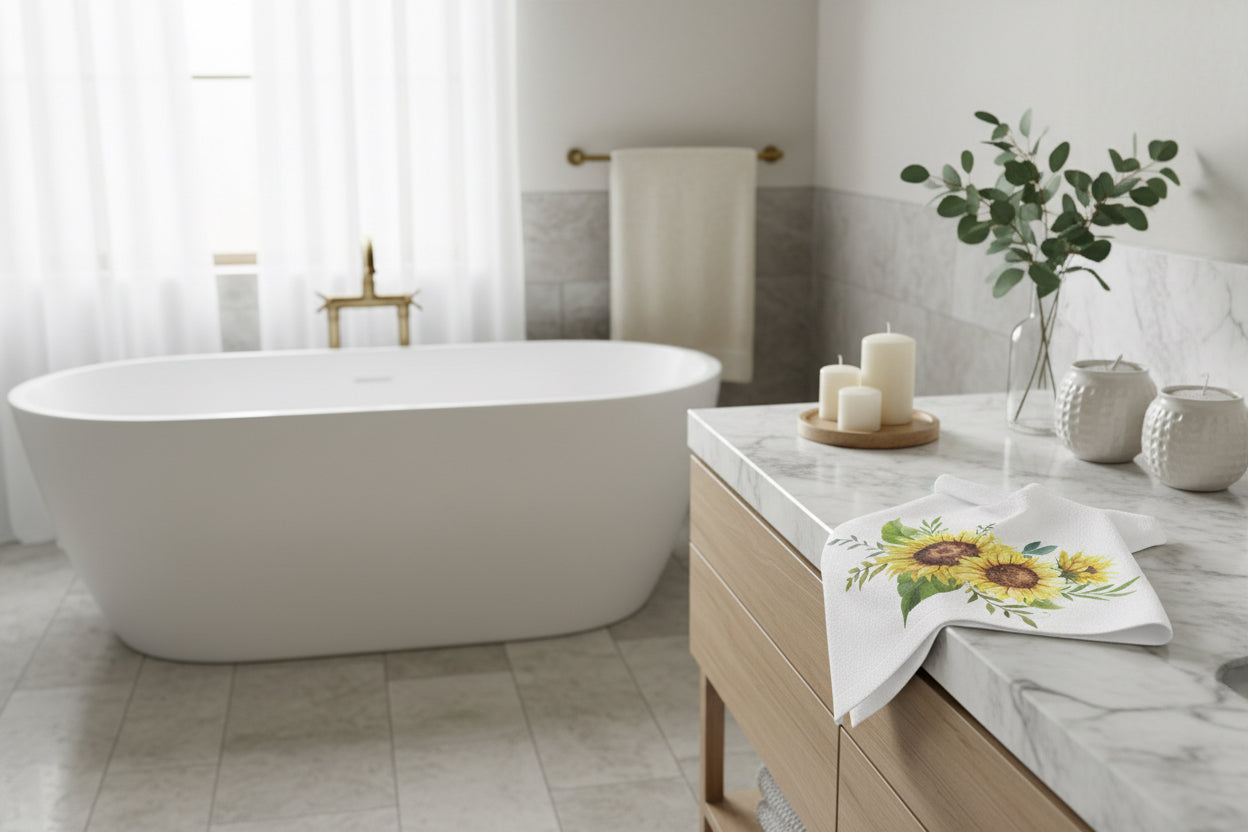 Sunflower Face Towel