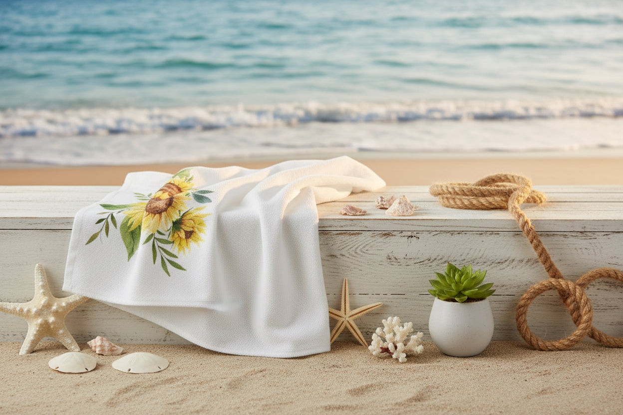 Sunflower Bouquet Beach Towel