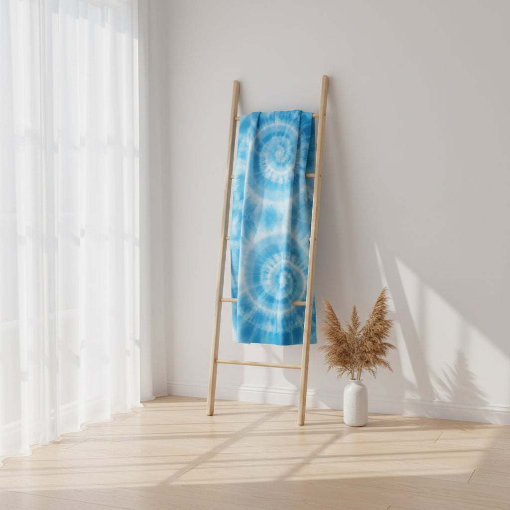 Blue Tie-Dye Beach Towel