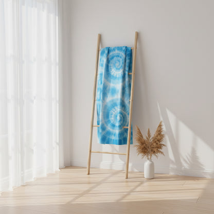 Blue Tie-Dye Beach Towel
