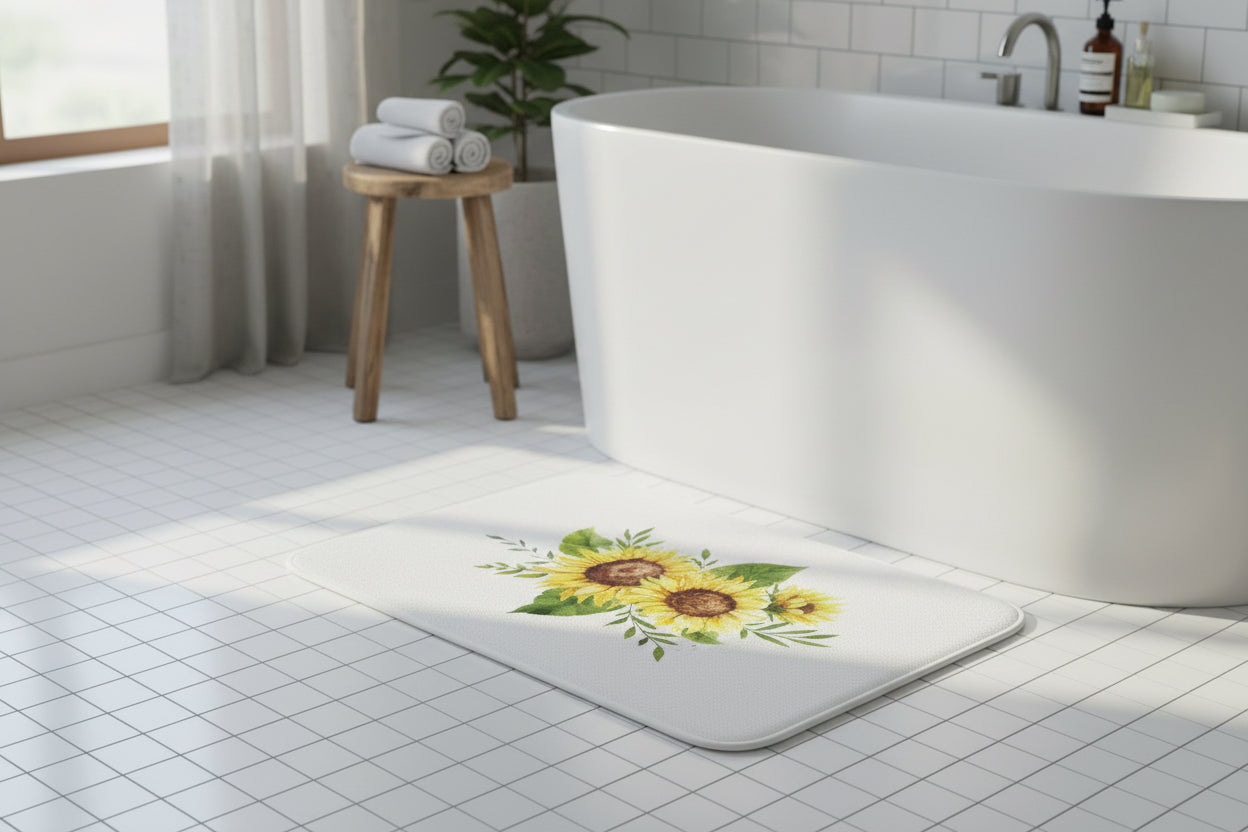 Sunflower Bouquet Bath Mat