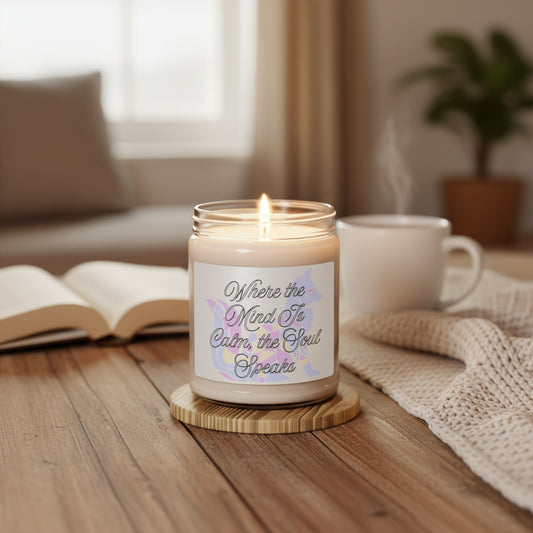 Scented Soy Candle | "Where the Mind Is Calm, the Soul Speaks" | 9oz