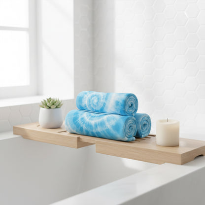 Blue Tie-Dye Towel