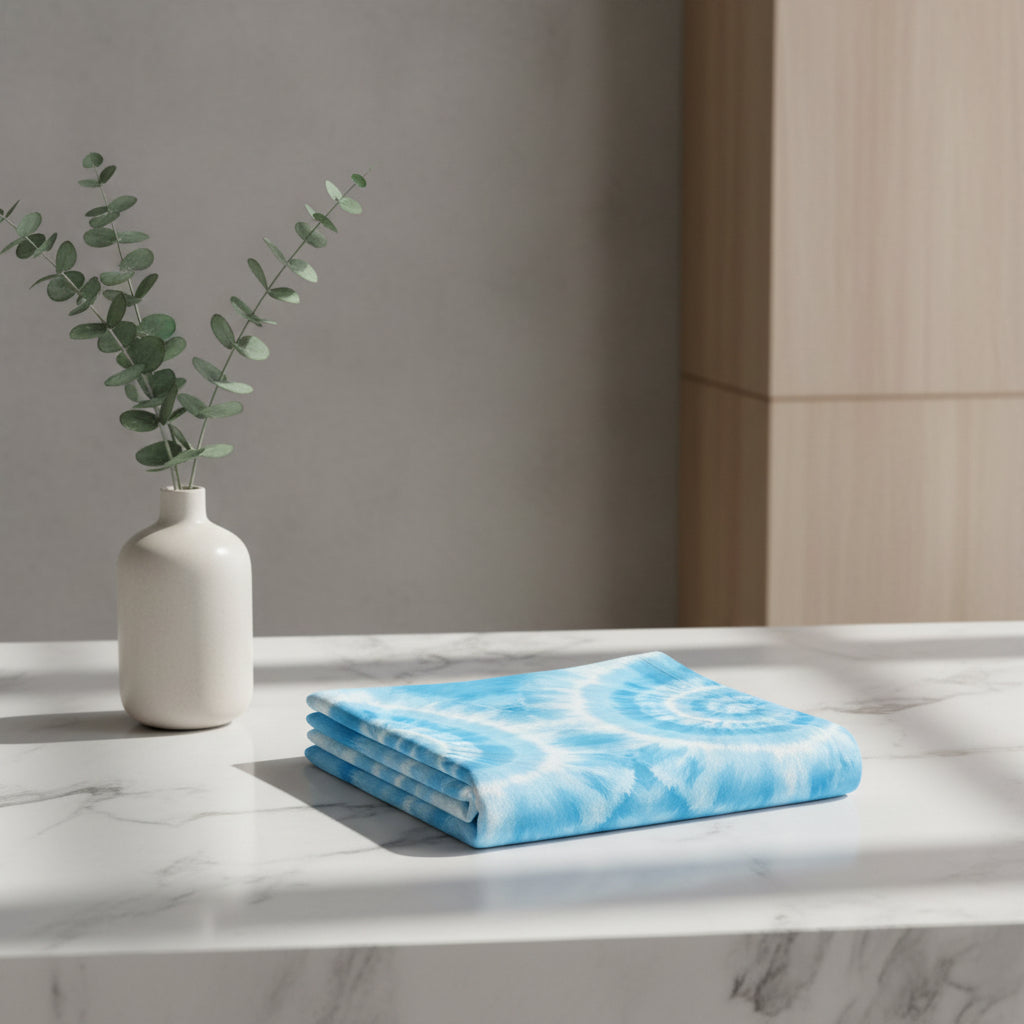 Blue Tie-Dye Face Towel