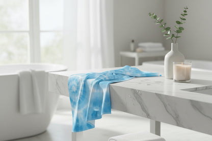 Blue Tie-Dye Towel