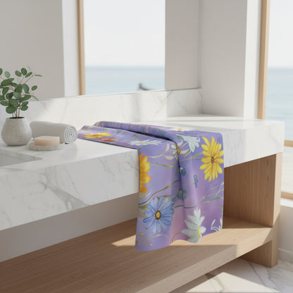 Floral Meadow Beach Towel