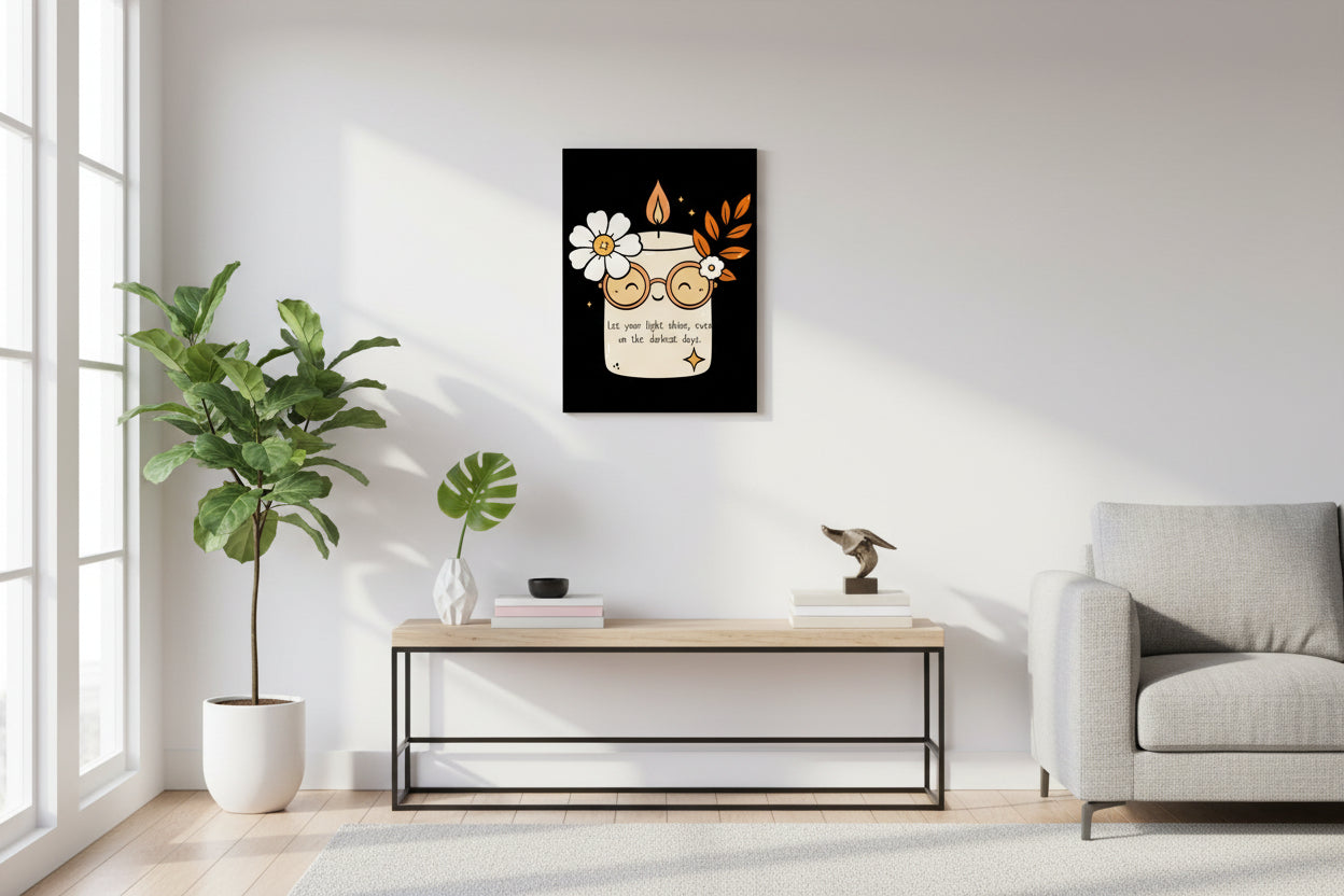 "Let Your Light Shine" Vertical Wall Art Poster