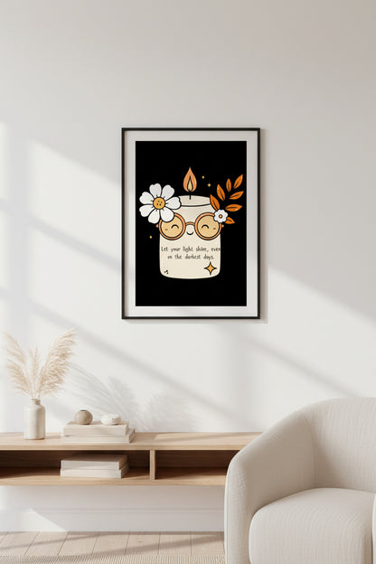 "Let Your Light Shine" Vertical Wall Art Poster