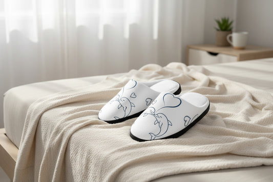 Dolphin Heart - Women's Indoor Slippers