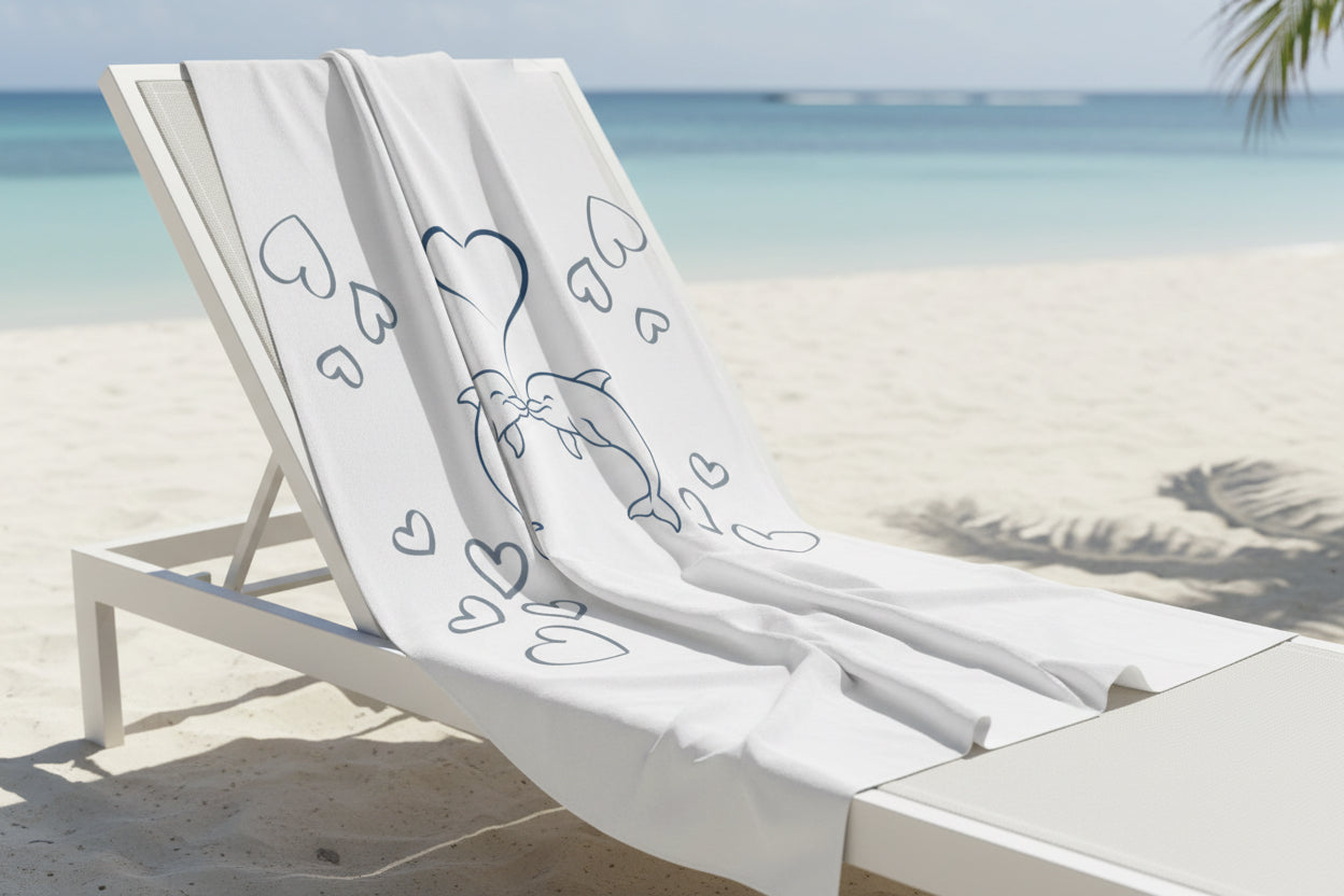 Dolphin Heart Towel