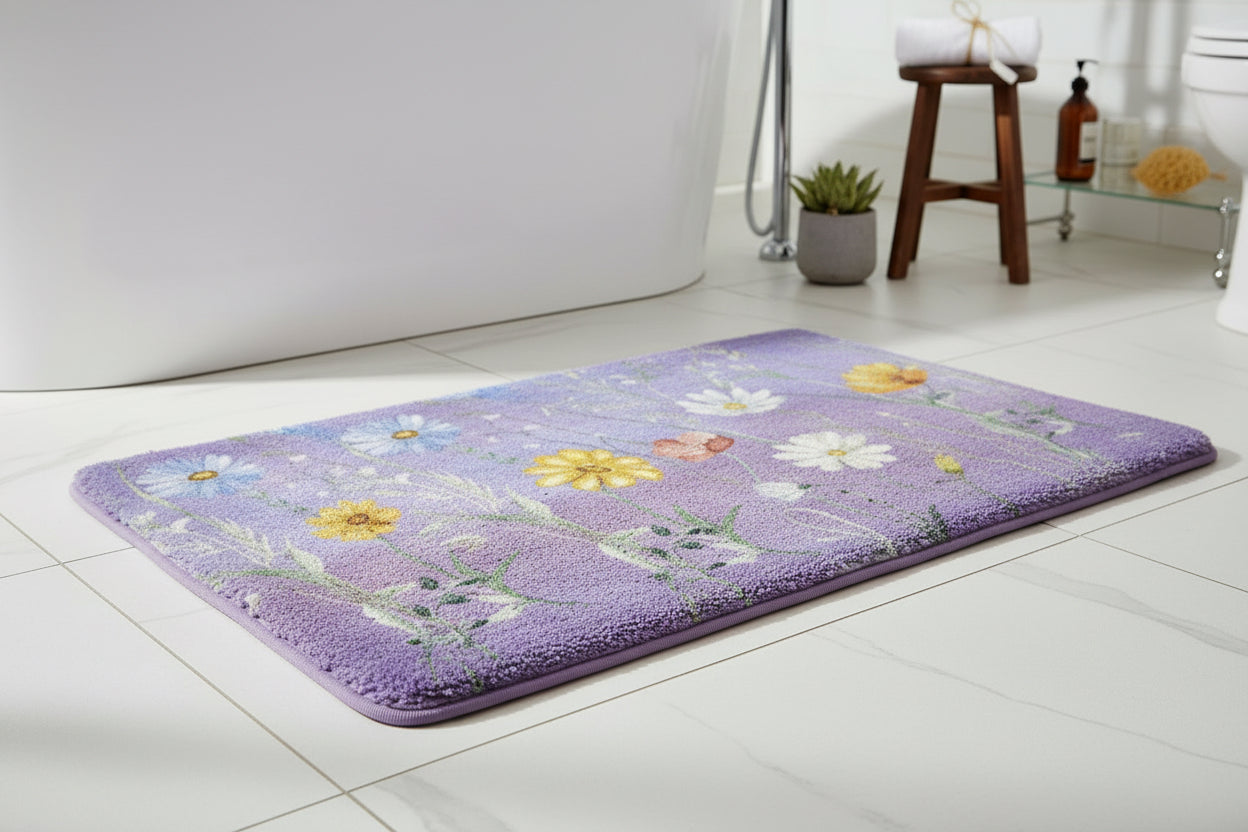 Floral Meadow Bath Mat