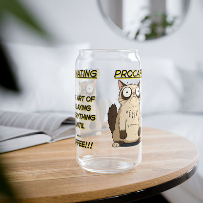 "Procaffeinating..." Sipper Glass
