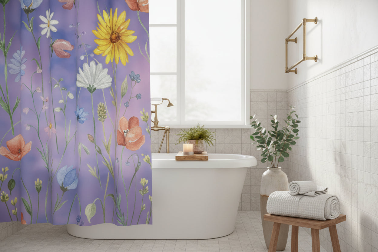 Floral Meadow Shower Curtain