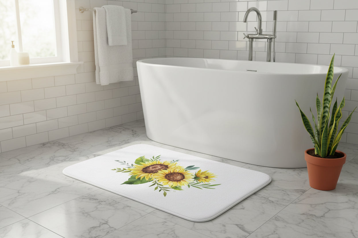 Sunflower Bouquet Bath Mat