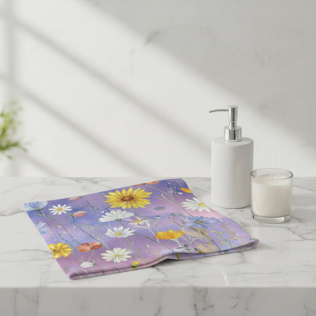 Floral Meadow Face Towel